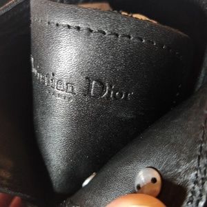 diorunit ankle boot in perforated calfskin leather